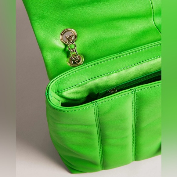 Ted Baker Ayahlin Quilted Puffer Medium Shoulder Bag Green Chain Shoulder Bag - Picture 3 of 16